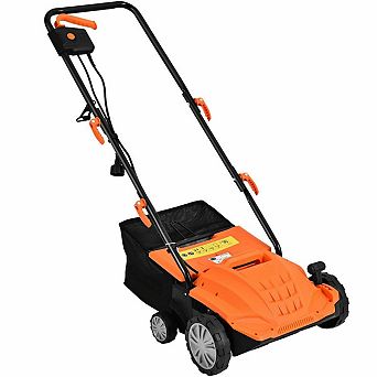 13 Inch 12 Amp Electric Scarifier with Collection Bag and Removable Blades