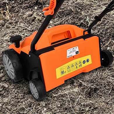 13 Inch 12 Amp Electric Scarifier with Collection Bag and Removable Blades