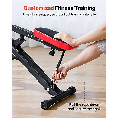 Squat Machine Deep Row Glute Trainer Foldable Resistance Band Workout Black