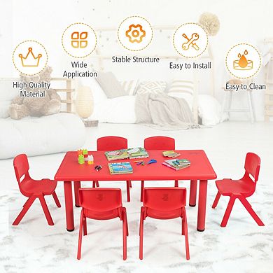 6 Pack Kids Plastic Stackable Classroom Chairs
