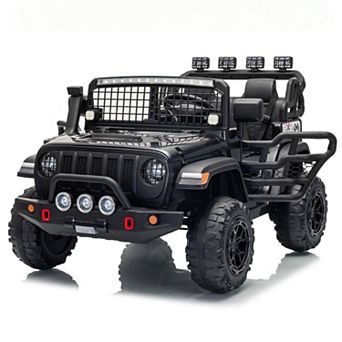 24V 2-Seater Kids Electric Ride On Car with Remote, Dual 200W Motors, 20" Seat, LED Lights, Music