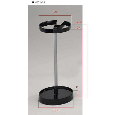 Contemporary Round Umbrella Stand with Dual Compartment