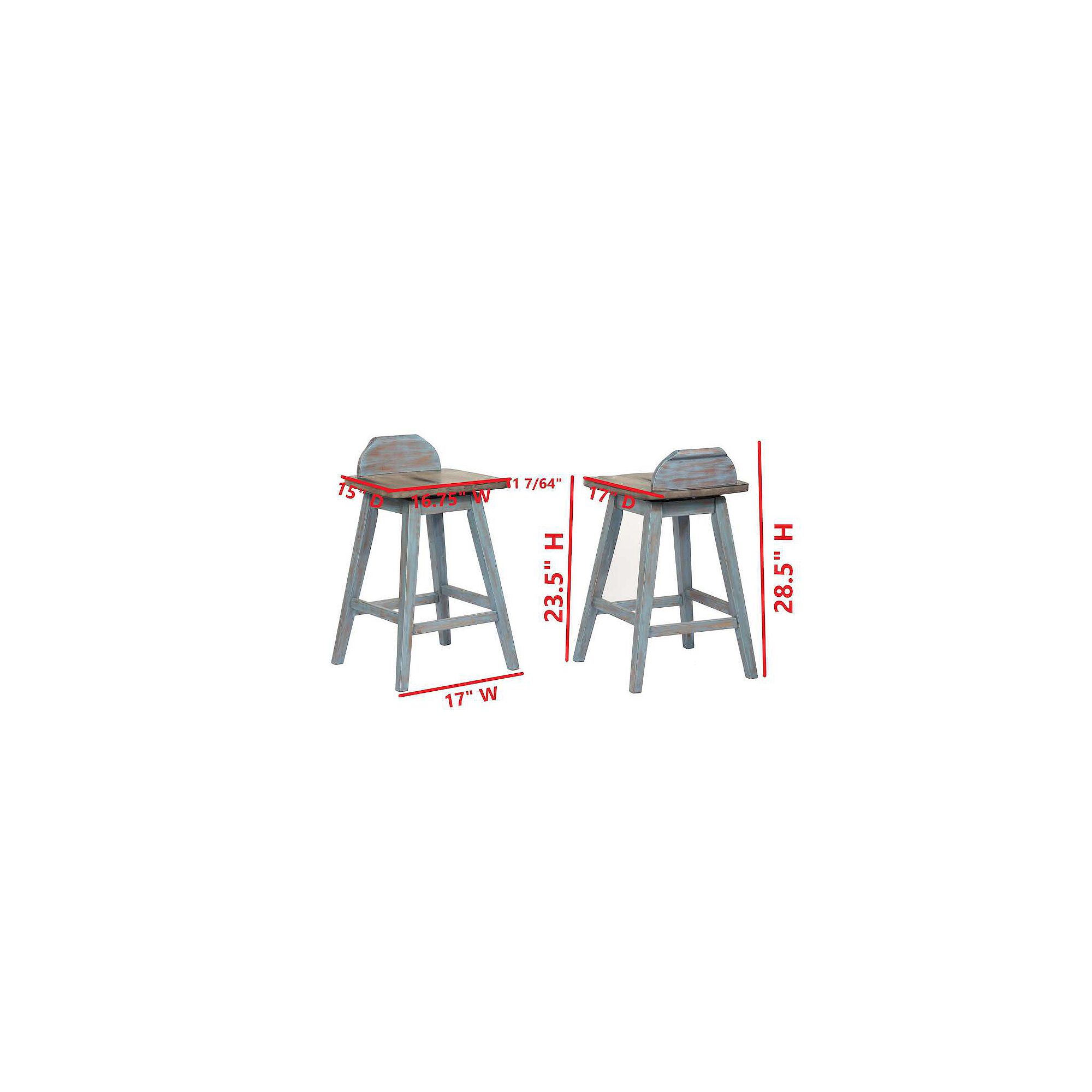 Counter stools dimensions shown with width and height measurements