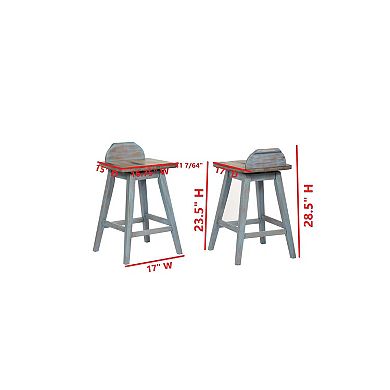 Kings Brand Furniture Set of 2 Counter Stools and Solid wood Seat