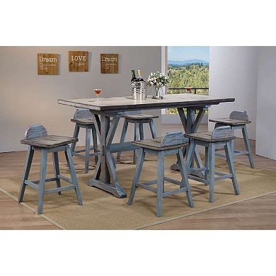 Kings Brand Furniture Set of 2 Counter Stools and Solid wood Seat