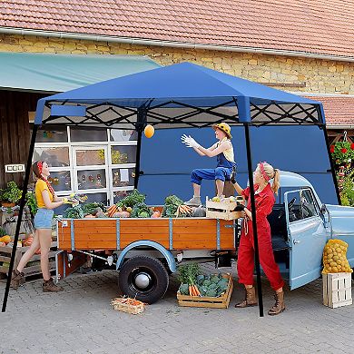 7 x 7 Feet Pop-up Canopy Tent with Carry Bag and 4 Stakes