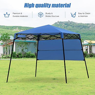 7 x 7 Feet Pop-up Canopy Tent with Carry Bag and 4 Stakes