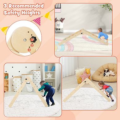 3 in 1 Foldable Adjustable Triangle Climbing Set for Kids