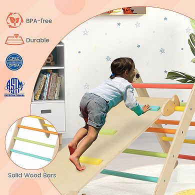 3 in 1 Foldable Adjustable Triangle Climbing Set for Kids