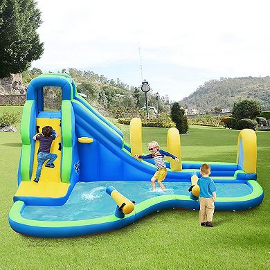 Multifunctional Inflatable Water Bounce House with 735W Blower
