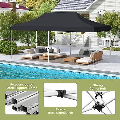 10 x 20 Ft Pop Up Canopy Tent Portable Instant Gazebo With Carry Bag