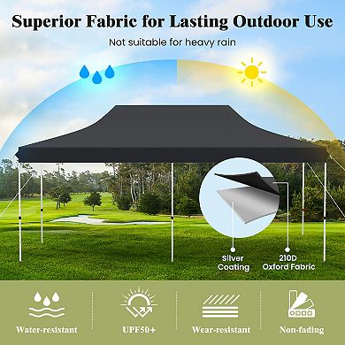 10 x 20 Ft Pop Up Canopy Tent Portable Instant Gazebo With Carry Bag