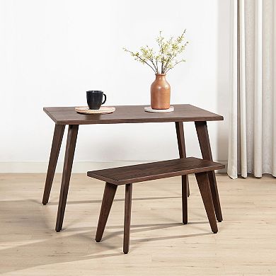 GOMYHOME 78.5" Solid Oak Extendable Dining Table, Mid-Century Wood Kitchen Table