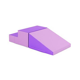 2 pc Step and Slide Foam Climber Play Set for Toddlers