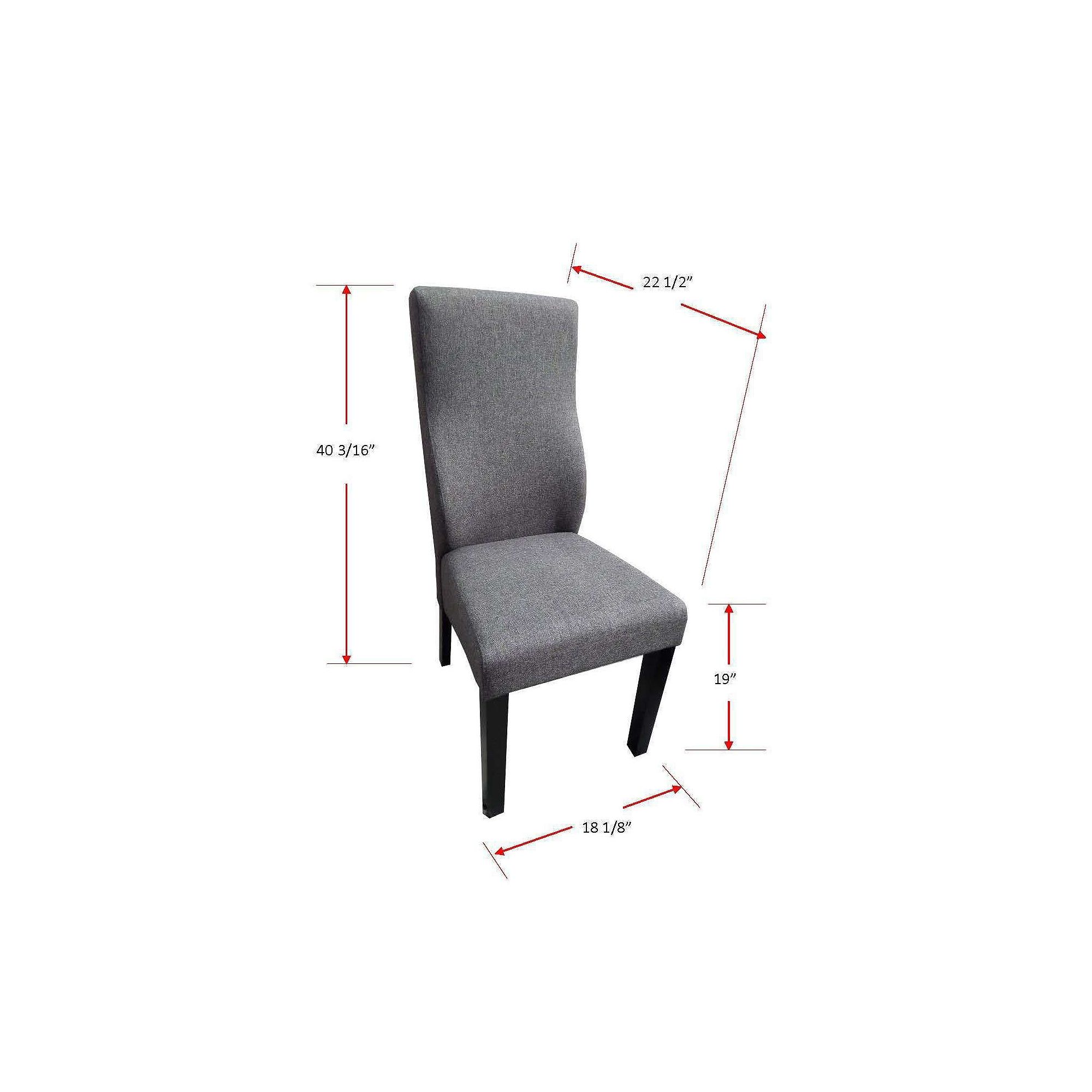 Dining chair dimensions diagram: 40 3/16" high, 22 1/2" deep, 18 1/8" wide, 19" seat height