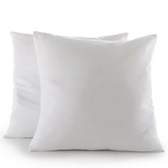 Cheer Collection Set of 2 Kapok Fiber Throw Pillows with Soft Microfiber Cover