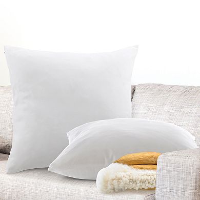 Cheer Collection Set of 2 Kapok Fiber Throw Pillows with Soft Microfiber Cover