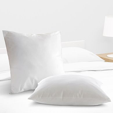 Cheer Collection Set of 2 Kapok Fiber Throw Pillows with Soft Microfiber Cover