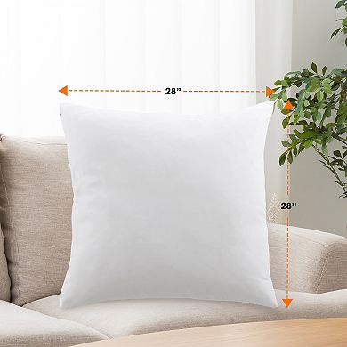 Cheer Collection Set of 2 Kapok Fiber Throw Pillows with Soft Microfiber Cover