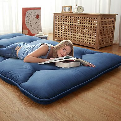 IDEALHOUSE 3-Inch Japanese Futon Floor Mattress, Foldable & Portable