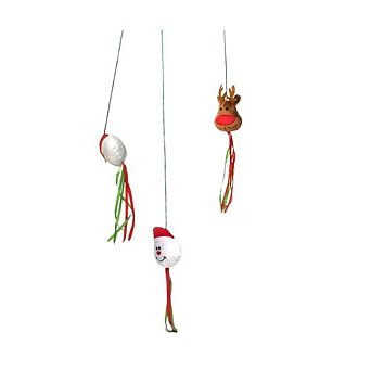 Midlee Christmas Cat Wand With Ribbon - 3 Pack