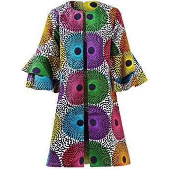 Womens Traditional African Dashiki Jacket Dress