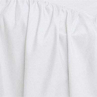 Lightweight Ruffled Bed Skirt 100 Percent Microfiber Queen Bright White