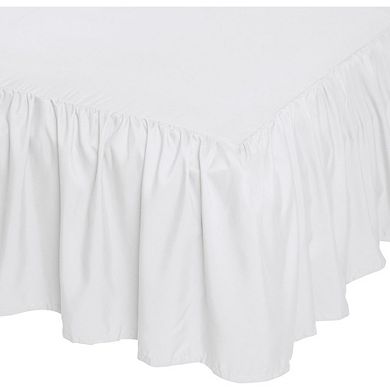 Lightweight Ruffled Bed Skirt 100 Percent Microfiber Queen Bright White