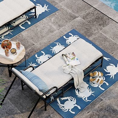 Crab Blue and Teal Rug