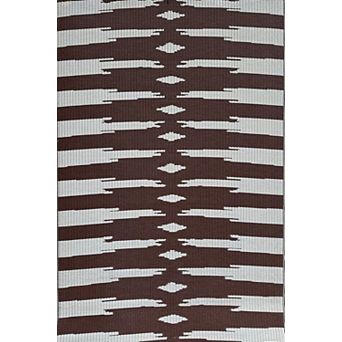 Brown and Off White Rug
