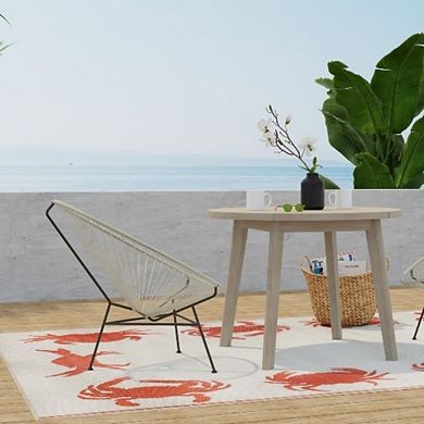 Crab Orange and Cream Rug