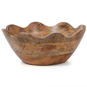 Scalloped Mangowood Bowl