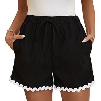 Shorts for Women Casual Elastic High Waisted Dressy Lounge Shorts Comfy Bottoms Summer Beach Clothes