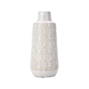 Elegant White Ceramic Ornamental Vase