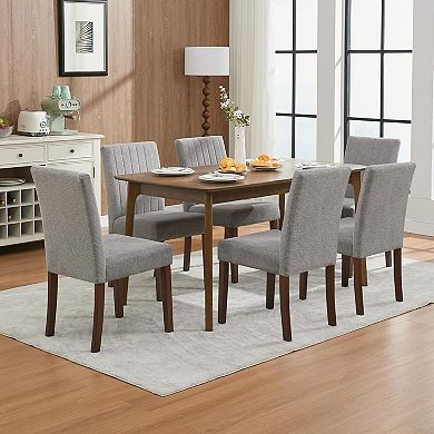 IDEALHOUSE High Back Parsons Dining Chairs with Vertical Stripe