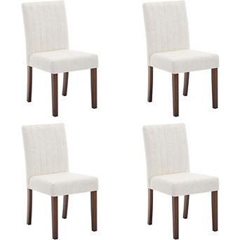 IDEALHOUSE High Back Parsons Dining Chairs with Vertical Stripe