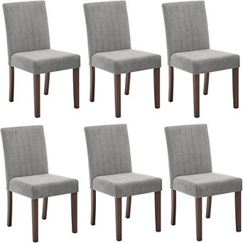 IDEALHOUSE High Back Parsons Dining Chairs with Vertical Stripe