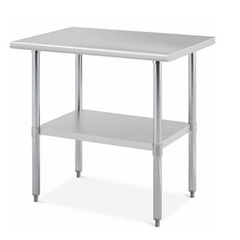 IDEALHOUSE Stainless Steel Prep Table with Adjustable Shelf