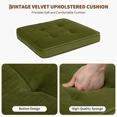 IDEALHOUSE Dining Chair Velvet Rattan