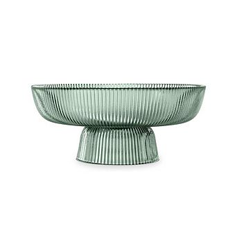Fluted Glass Centerpiece Decorative Bowl