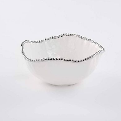 Salerno Porcelain Large Salad Decorative Bowl