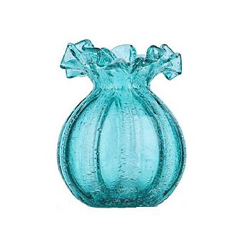 Green Art Glass Ornamental Vase