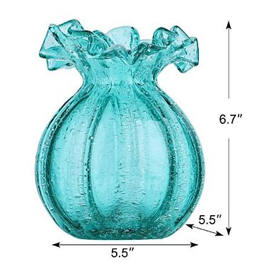 Green Art Glass Ornamental Vase