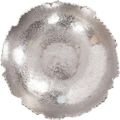 Silver Broken Edge Metal Decorative Bowl