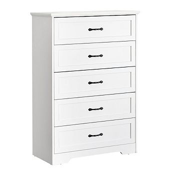 Modern 5-Drawer Dresser for Closet & Bedroom Clothing Storage