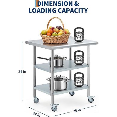 Stainless Steel Prep Table 30x24 Inch