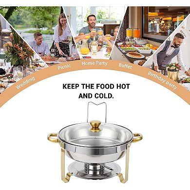 4-Pack Square Chafing Dish Buffet Set