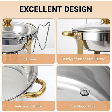 4-Pack Square Chafing Dish Buffet Set