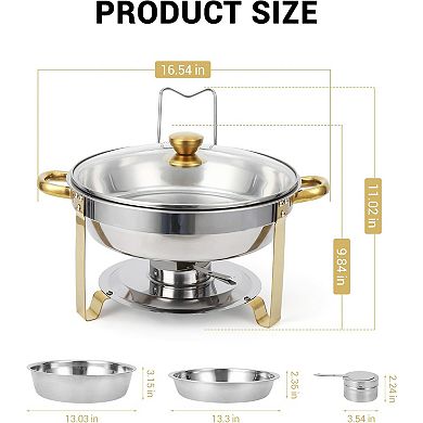 4-Pack Square Chafing Dish Buffet Set
