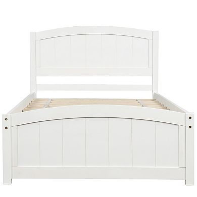 Whisen Twin Size Platform Bed with Sturdy Pinewood Frame and Legs
